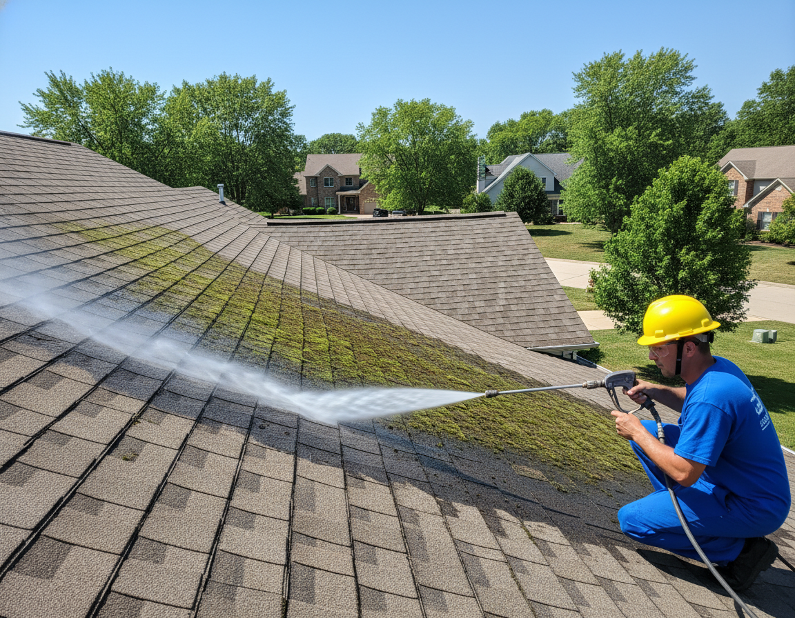 Roof Cleaning In Lewis Center